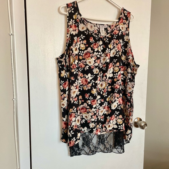 Libian Floral Sleeveless Top - Size 3X - Picture 3 of 10